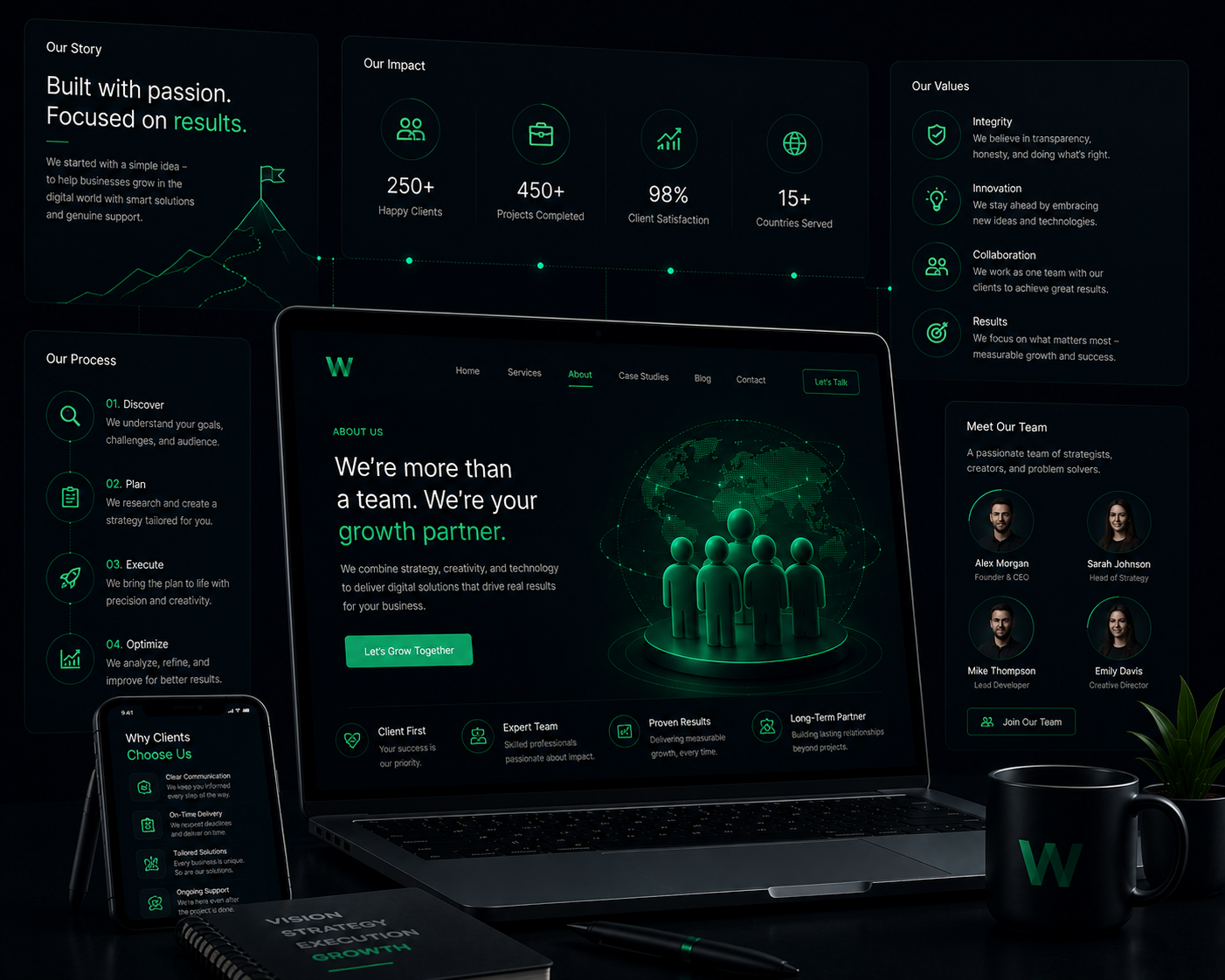The WebVue team working together in their Jdeideh office